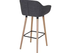 Taburete de bar Vaasa T381, textil, gris