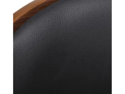 Taburete de barra de cocina madera curvada y cuero sintético