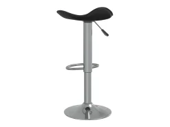 Taburete de cocina 2 uds acero cromado cuero artificial negro