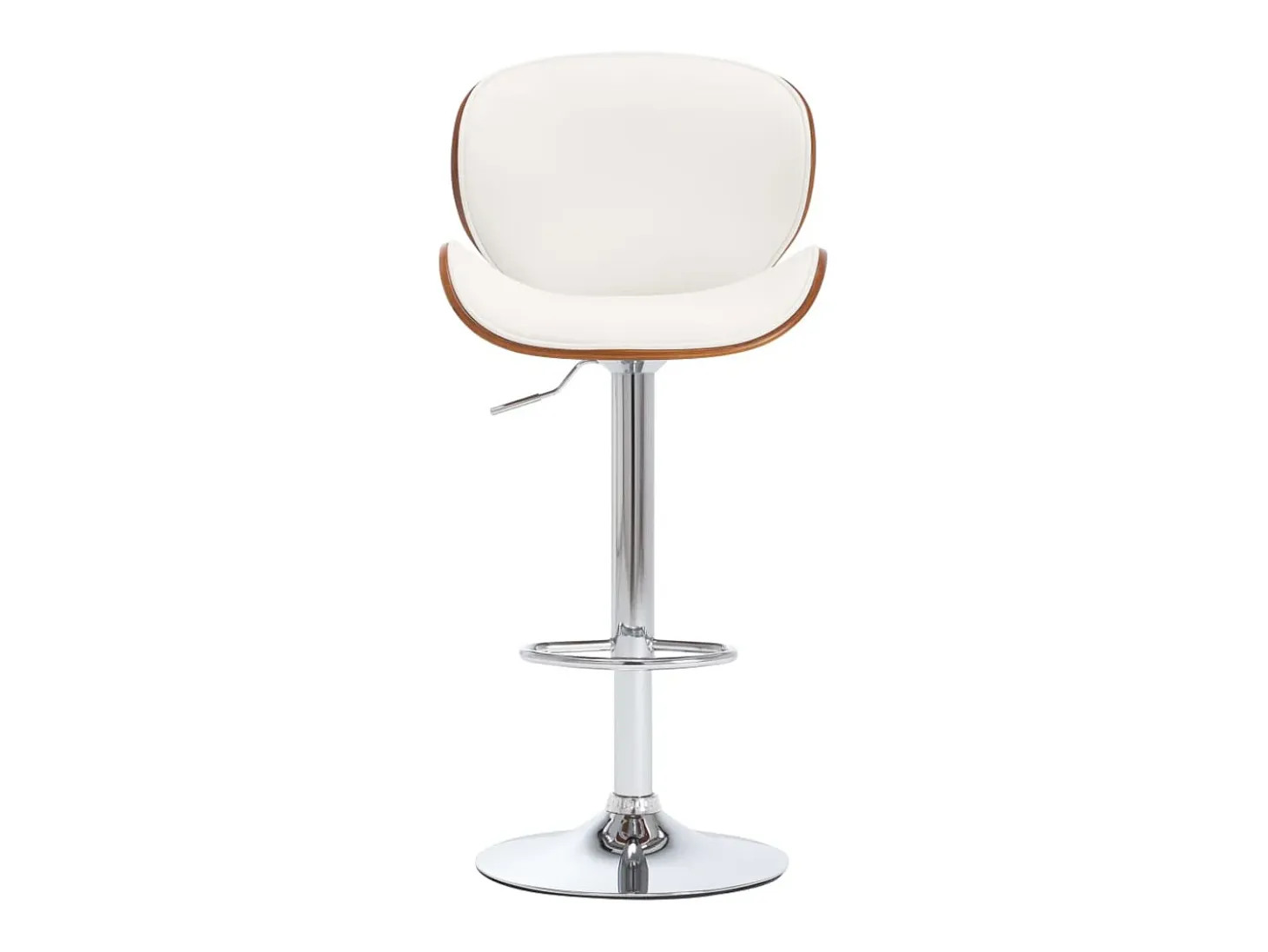 Taburete de cocina cuero sintético blanco