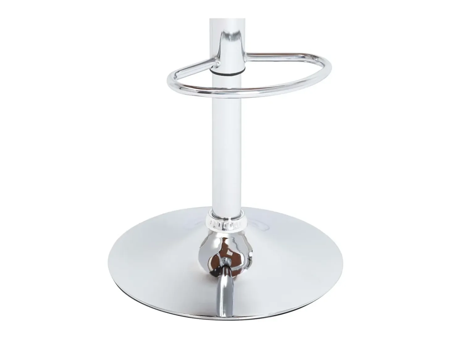 Taburete de cocina cuero sintético blanco