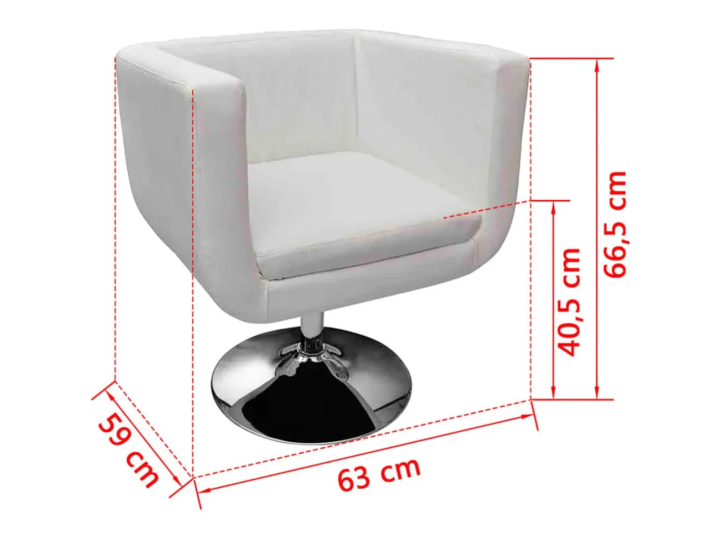 Taburete de cocina cuero sintético blanco
