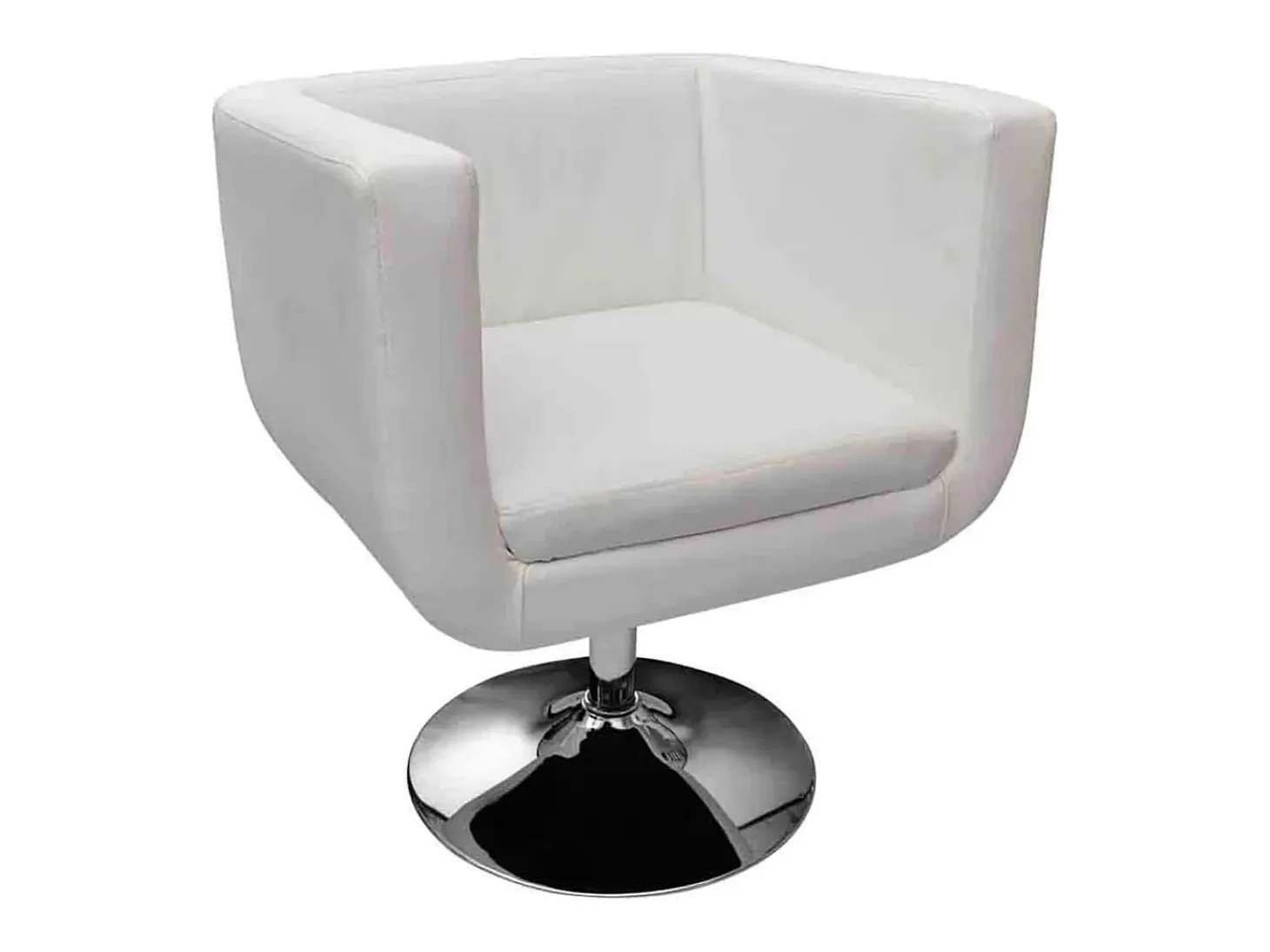 Taburete de cocina cuero sintético blanco