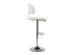 Taburete de cocina cuero sintético blanco