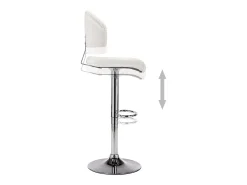 Taburete de cocina cuero sintético blanco