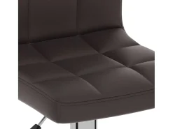 Taburete de cocina de cuero sintético marrón