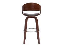 Taburete de cocina de diseño negro con madera oscura 67.5 cm GAO