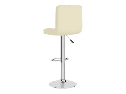 Taburete de cocina de tela color crema