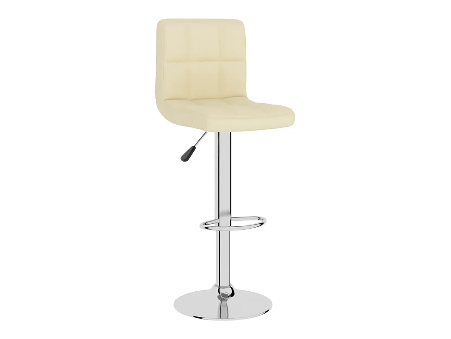 Taburete de cocina de tela color crema