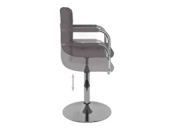 Taburete de cocina de tela gris taupé