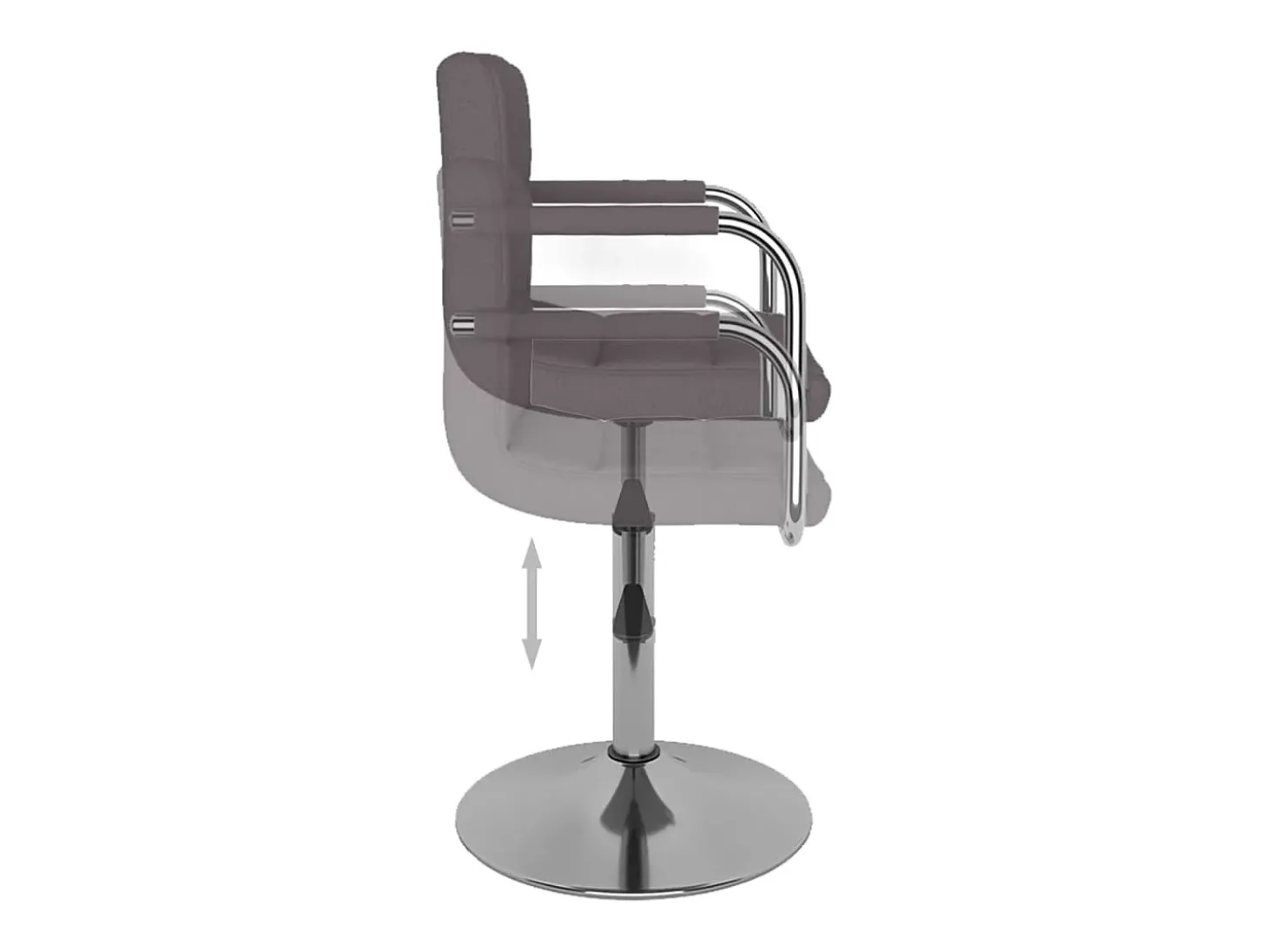 Taburete de cocina de tela gris taupé