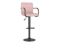 Taburete de cocina de terciopelo rosa