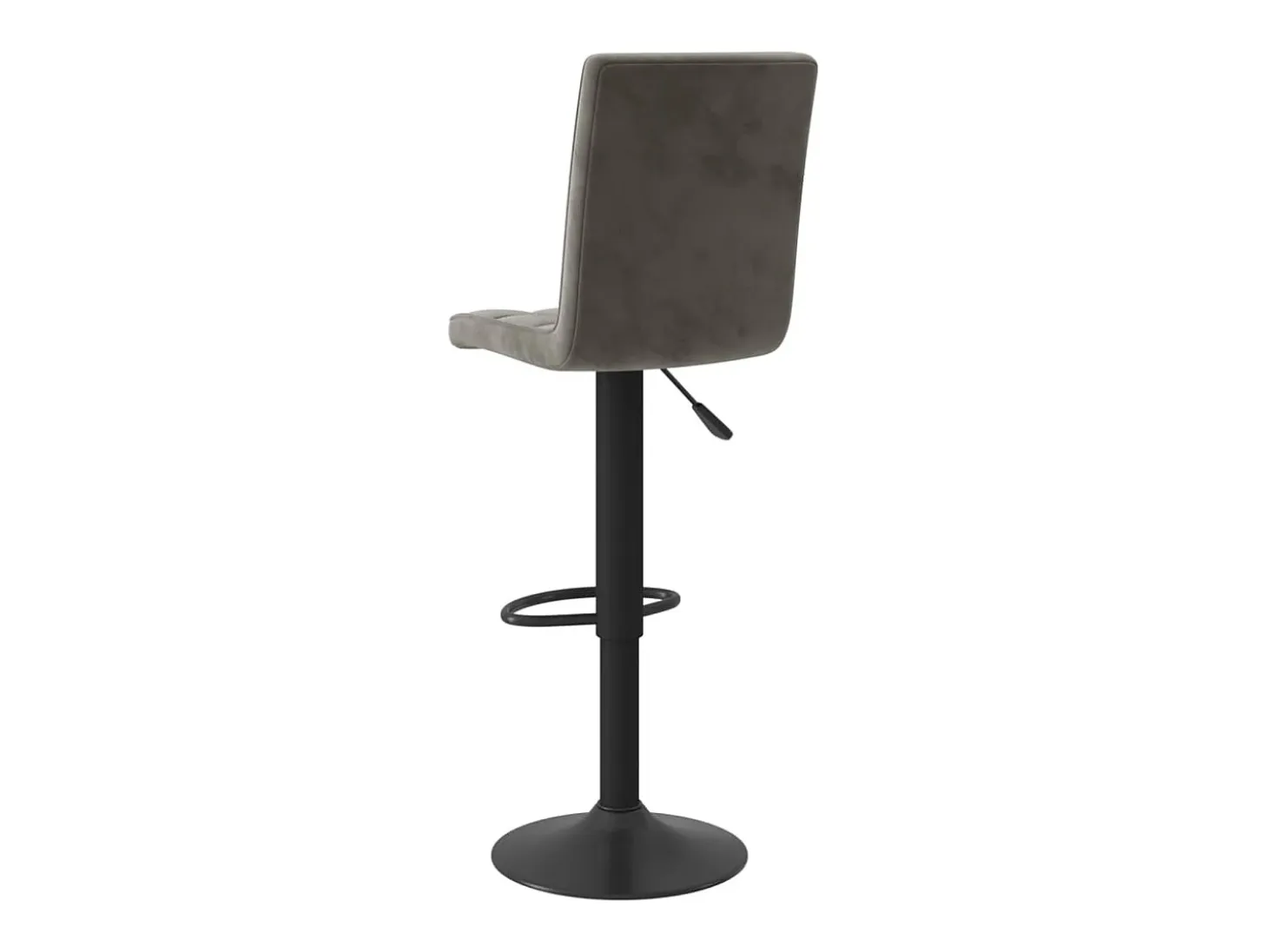 Taburete de cocina de terciopelo gris oscuro