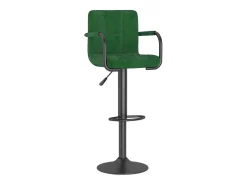 Taburete de cocina de terciopelo verde oscuro