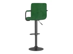 Taburete de cocina de terciopelo verde oscuro