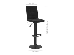 Taburete de cocina de terciopelo negro