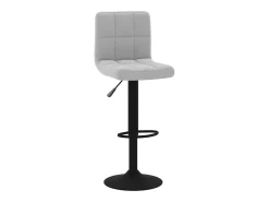 Taburete de cocina de terciopelo gris claro