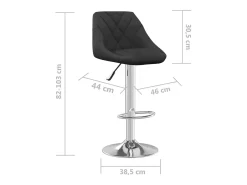Taburete de cocina de terciopelo negro