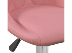 Taburete de cocina de terciopelo rosa