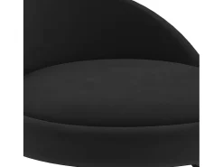 Taburete de cocina de terciopelo negro
