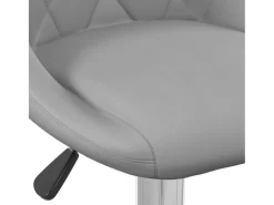 Taburete de cocina de terciopelo gris claro