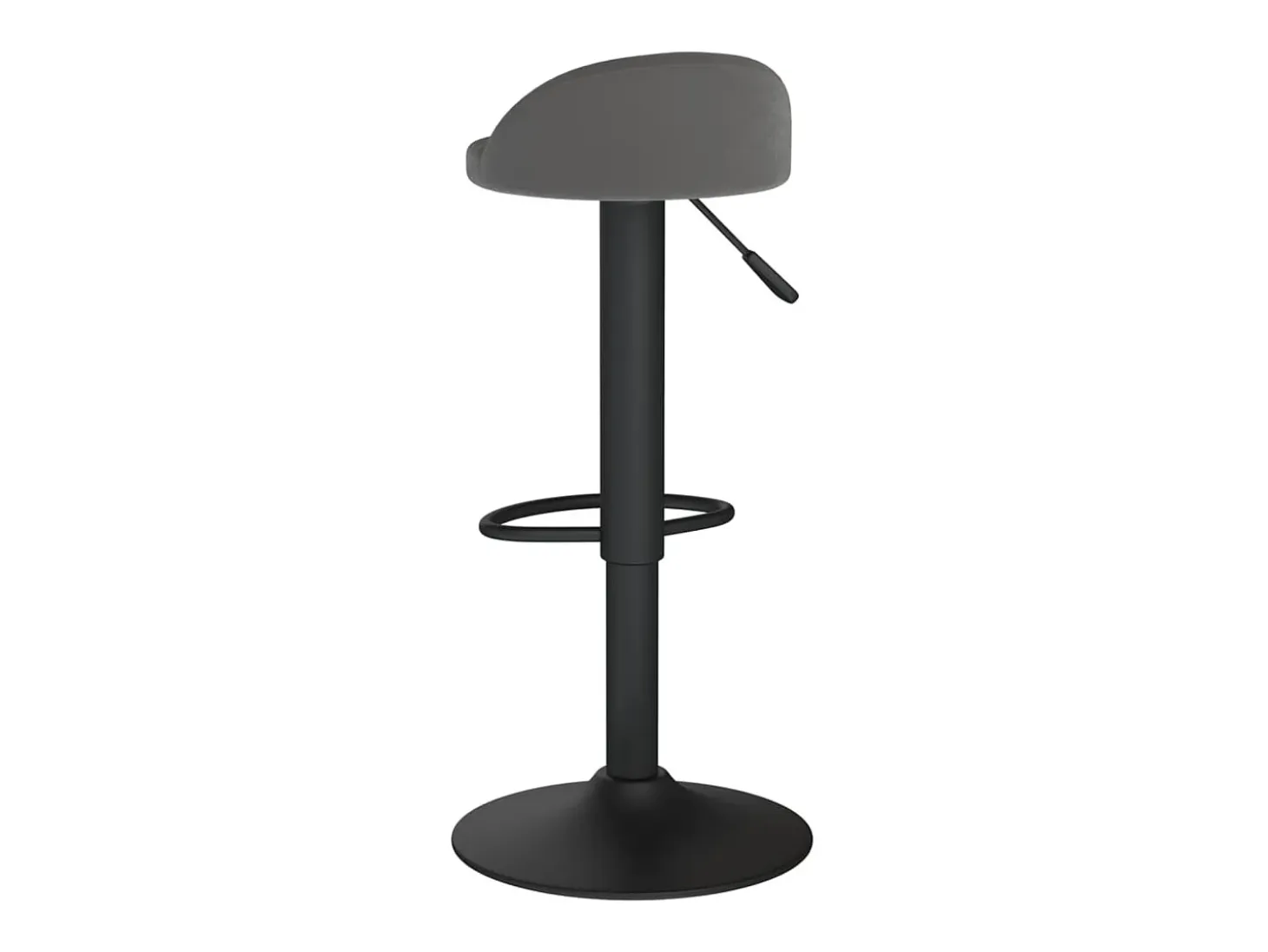 Taburete de cocina de terciopelo gris oscuro