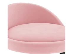 Taburete de cocina de terciopelo rosa