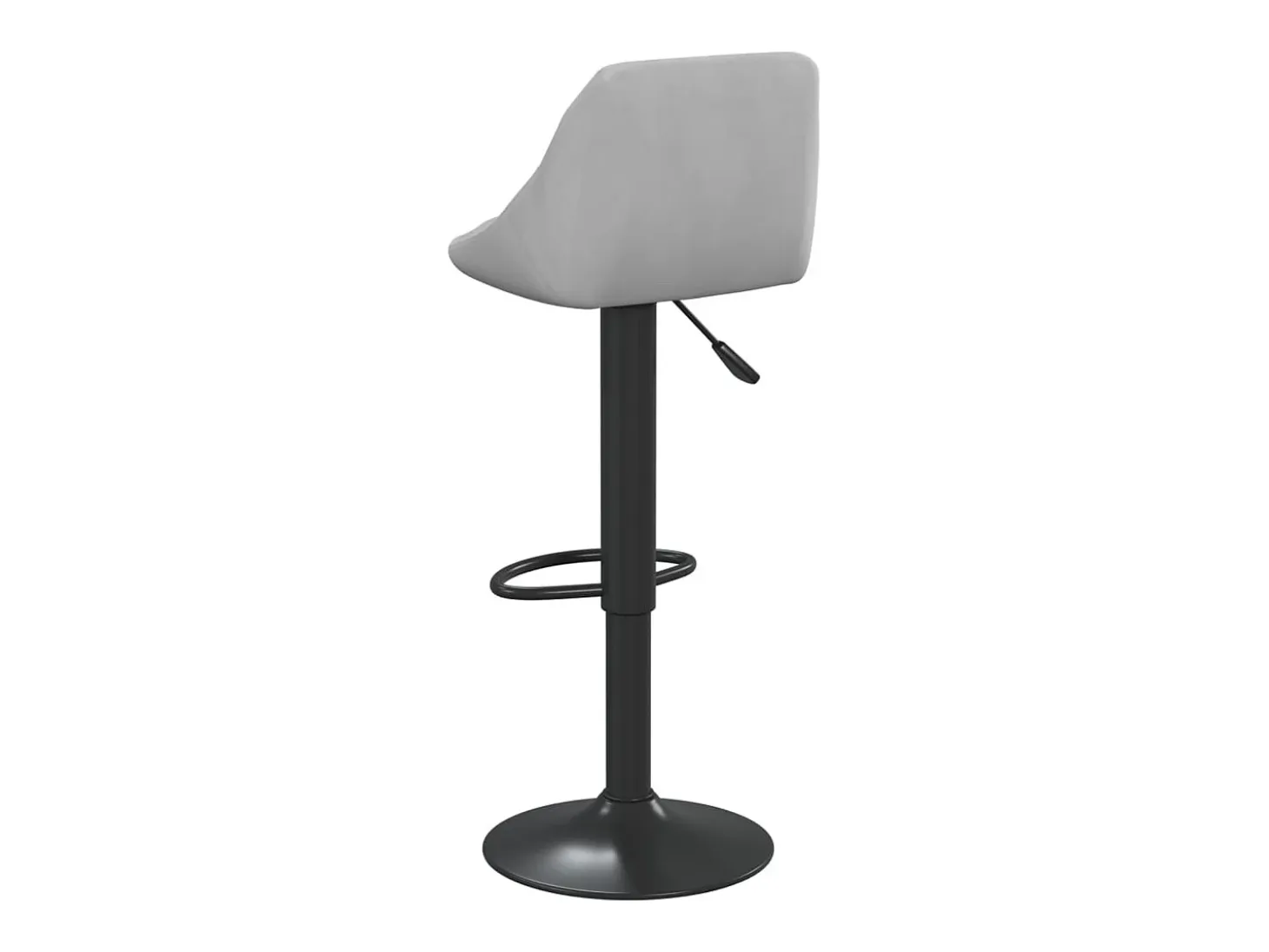 Taburete de cocina de terciopelo gris claro