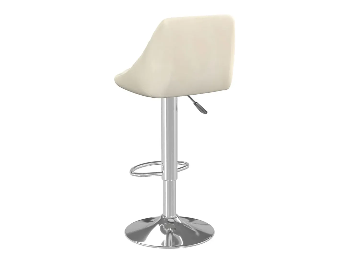 Taburete de cocina de terciopelo crema