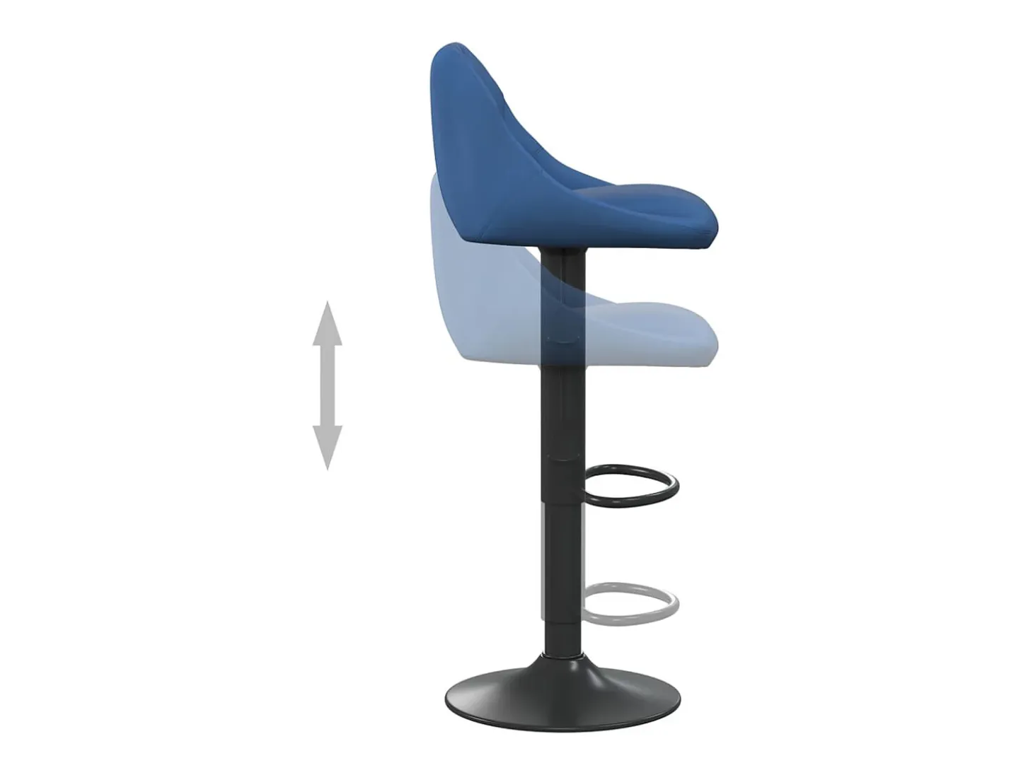 Taburete de cocina de terciopelo azul