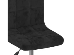 Taburete de cocina giratorio de terciopelo negro