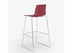 Taburete de Cocina Grand Soleil Design 74 cm Imola Slitta Cromado - Bordeaux