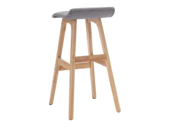 Taburete de cocina tela gris claro