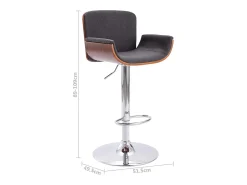 Taburete de cocina tela gris