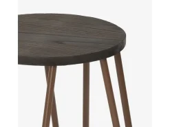 Taburete de madera de metal de diseño industrial para bares, restaurantes, cocinas Carbon One - Marrón