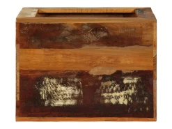 Taburete de madera maciza reciclada 40x30x40 cm