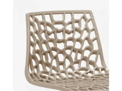 Taburete diseño cocina bar base negro mate regulable Grand Soleil Spider Matt - Beige Juta