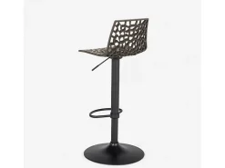 Taburete diseño cocina bar base negro mate regulable Grand Soleil Spider Matt - Marrón