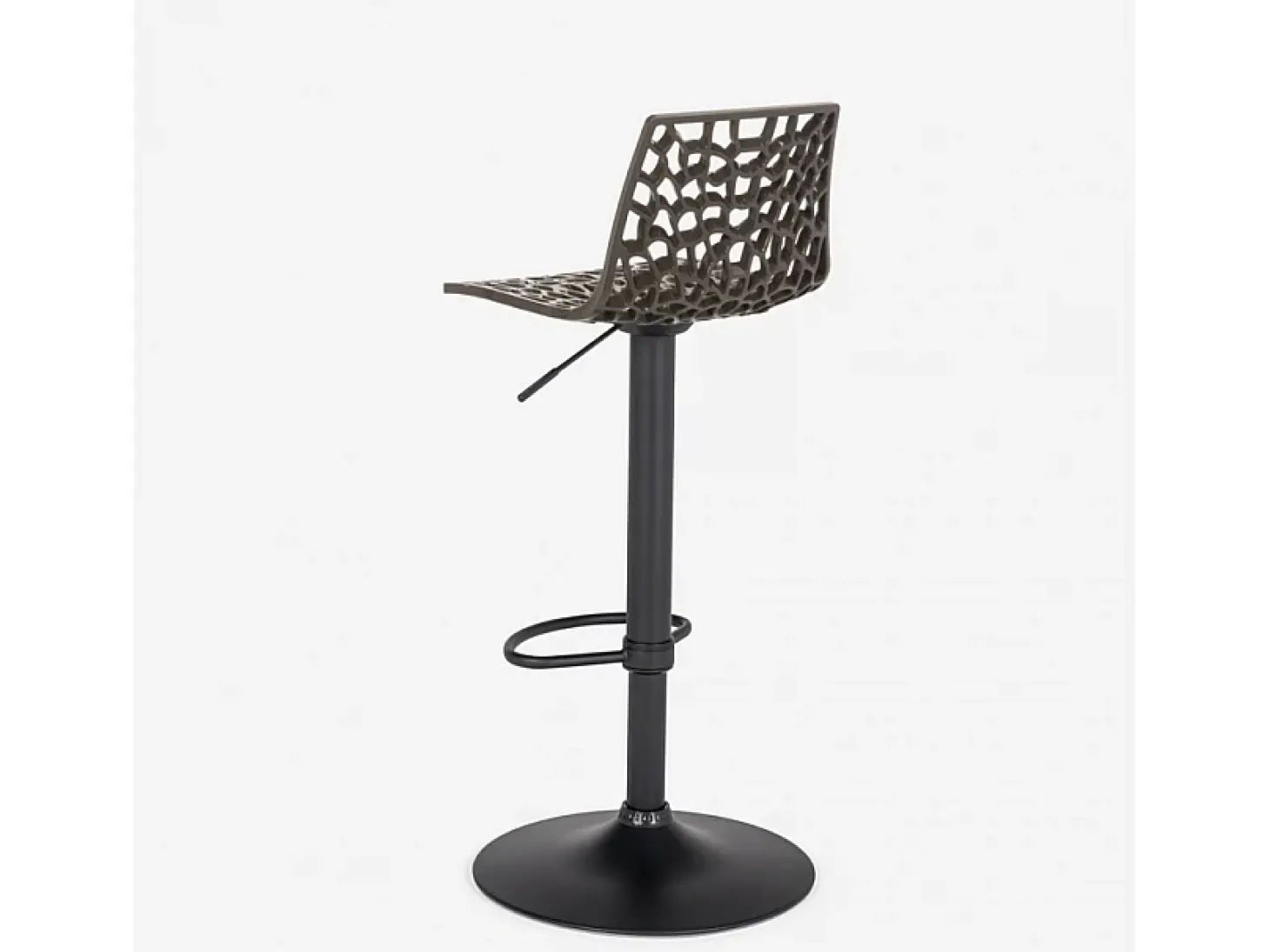 Taburete diseño cocina bar base negro mate regulable Grand Soleil Spider Matt - Marrón