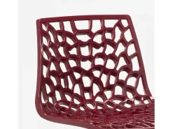 Taburete diseño cocina bar base negro mate regulable Grand Soleil Spider Matt - Bordeaux