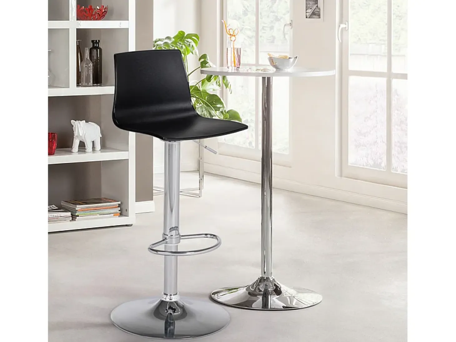 Taburete diseño mate altura regulable cocina bar Grand Soleil Imola Matt - Negro