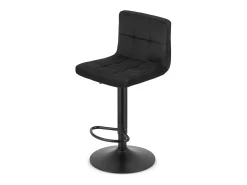 Taburete giratorio Valora HAXU, terciopelo negro, ajustable