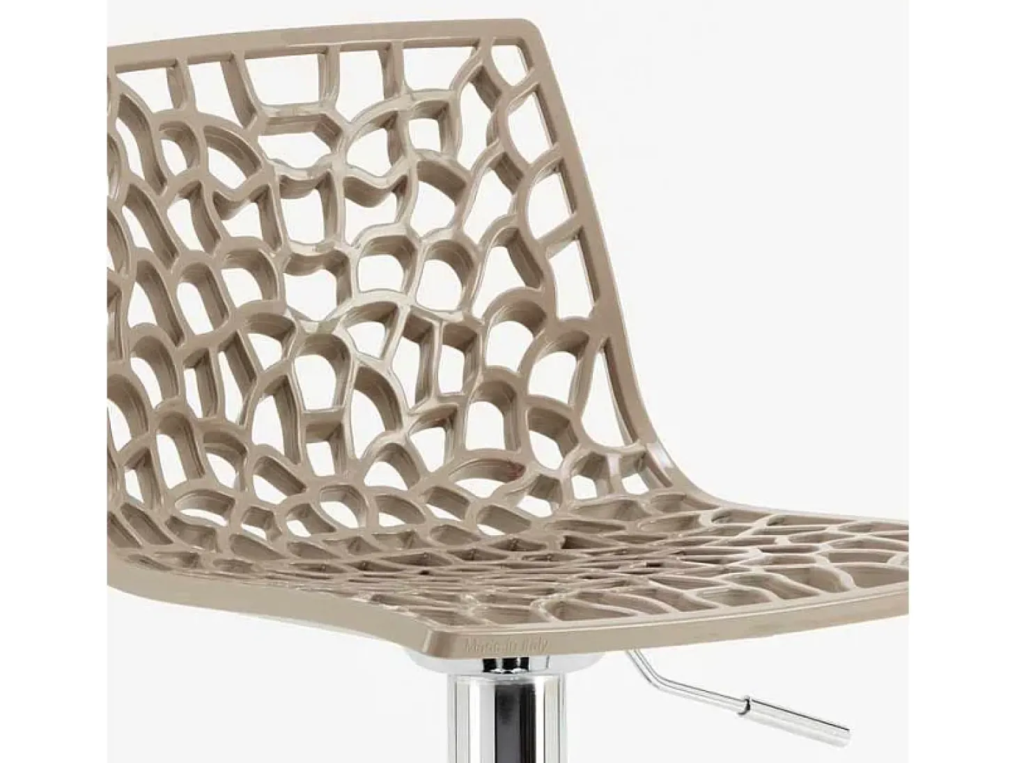 Taburete Grand Soleil SPIDER para cafetería bar cocina alto fijo giratorio reposapiés regulable - Beige Juta