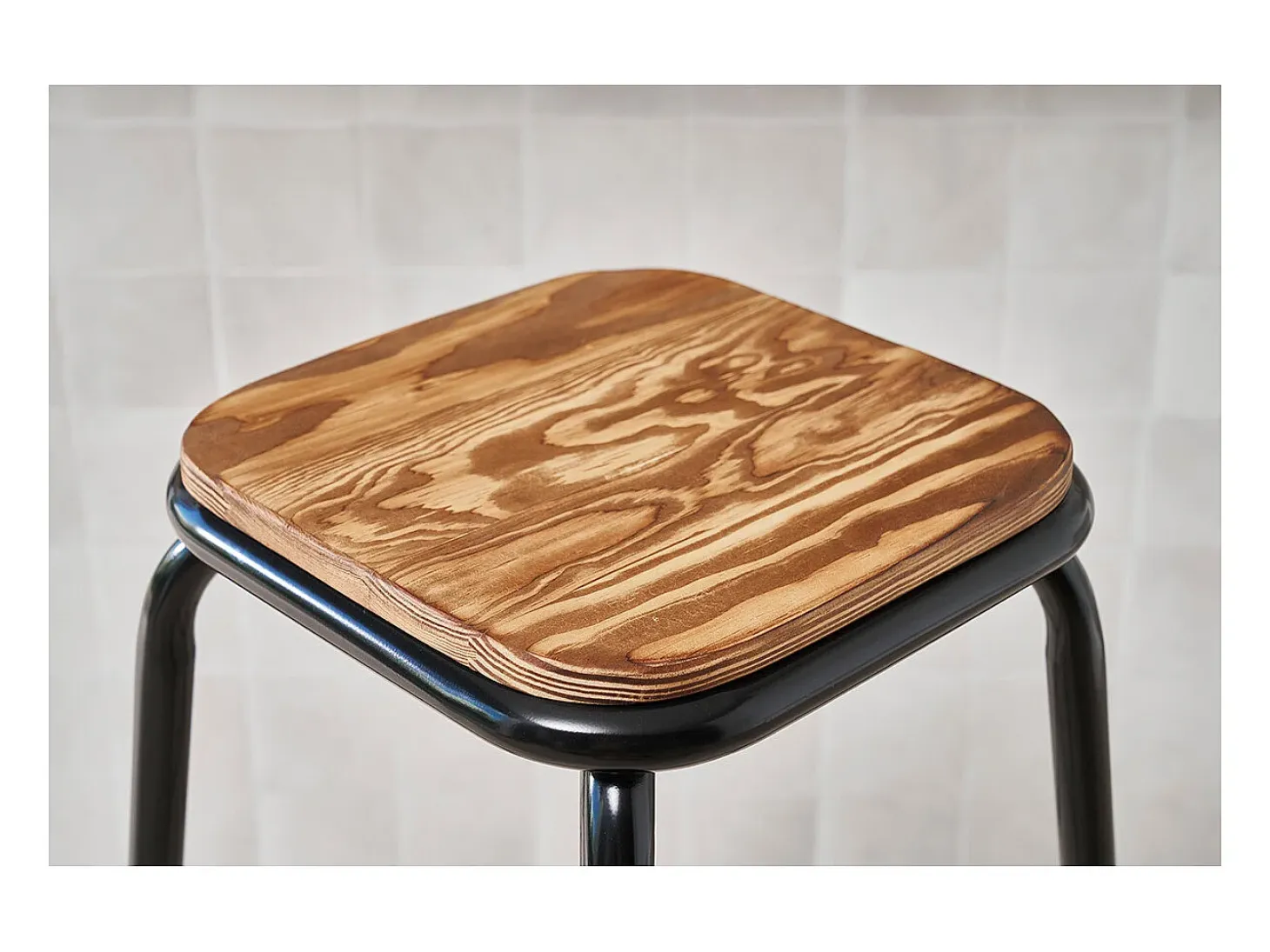 Taburete industrial inox lote de 2 A75cm MEMPHIS