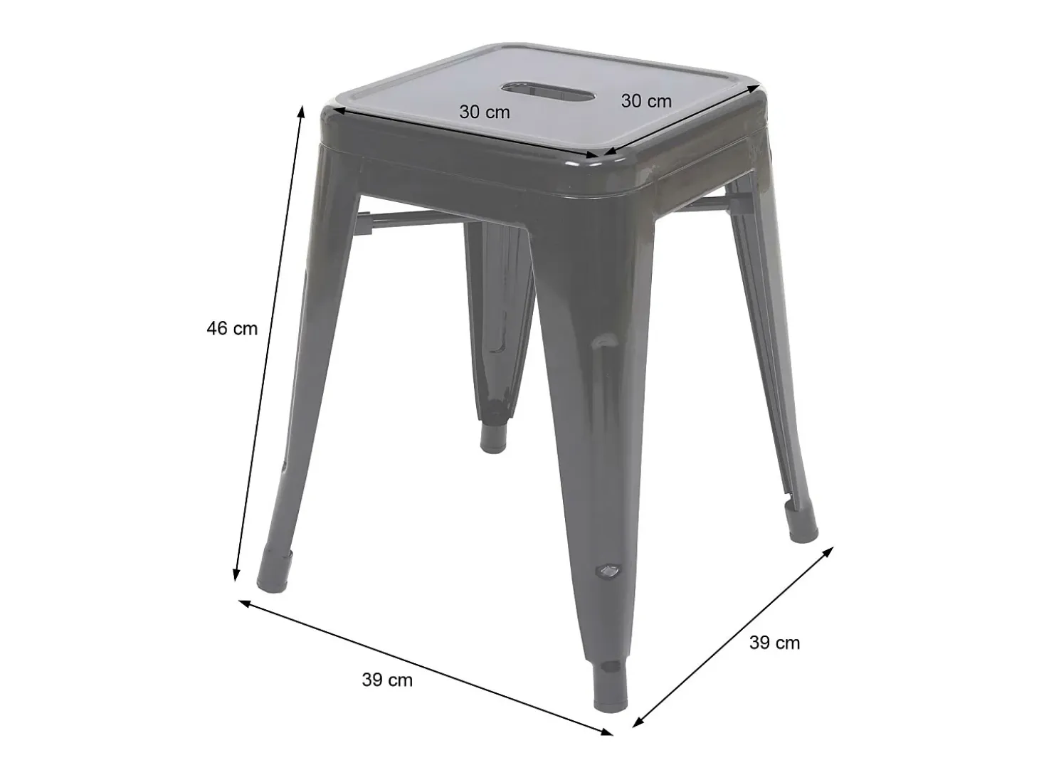 Taburete MCW-A73 (set de 2), rojo