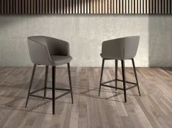 Taburete polipiel gris taupe 4134 ANGEL CERDA