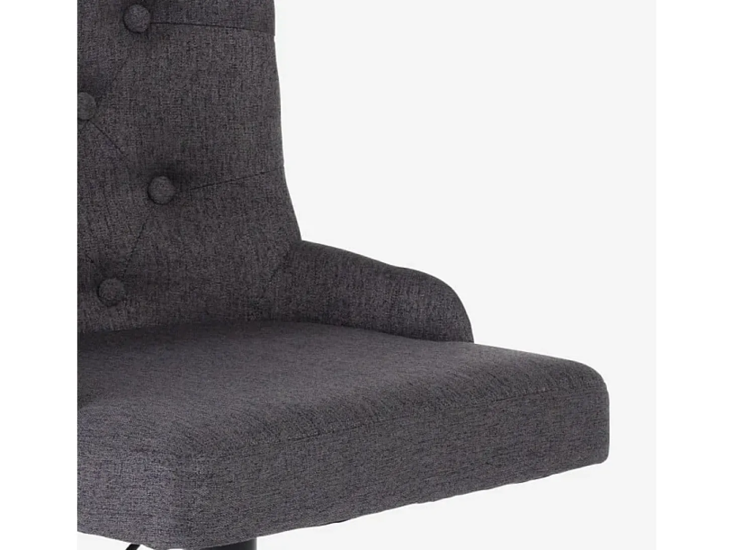 Taburete regulable de barra cocina de tela moderno Scranton - Gris Oscuro