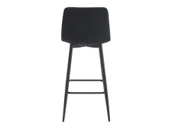 Taburete Valora KODA, terciopelo negro, patas negras (x4)