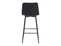 Taburete Valora POZZA de terciopelo negro, diseño ergonómico para cocina (x4)