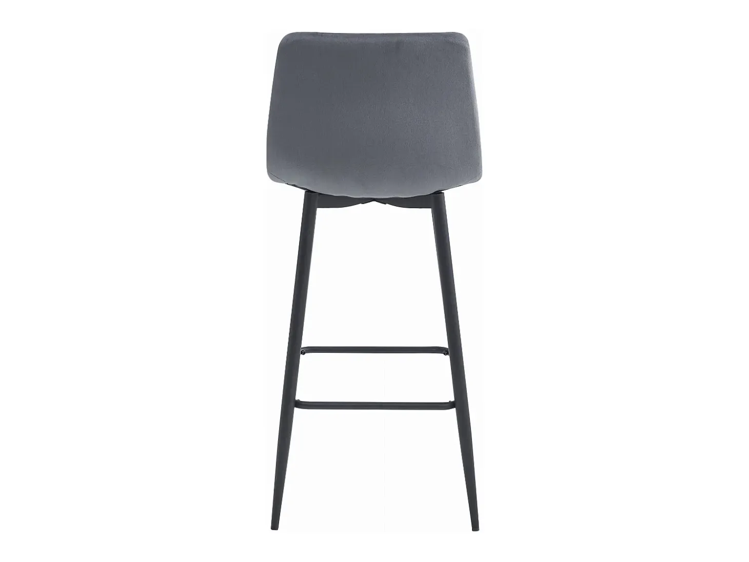 Taburete Valora TEOTO, terciopelo gris oscuro, patas negras (x2)